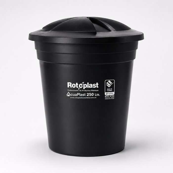 Tanque de Agua Rotoplast Bicapa Negro 250 Litros