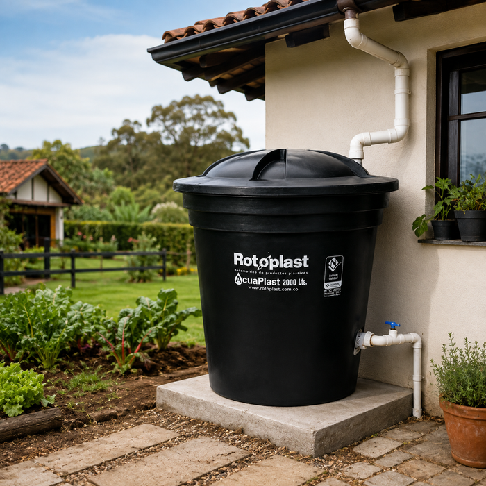 Tanque de Agua Rotoplast AcuaPlast 2000 Litros Negro Bicap