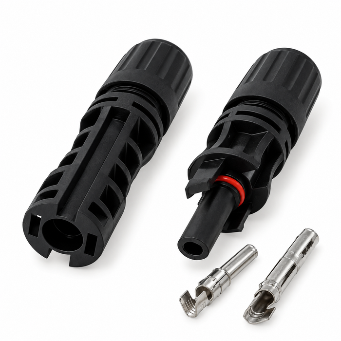 Conector Solar Tipo MC4 1500V para Cable 4/6 mm² – Pack x5 Parejas