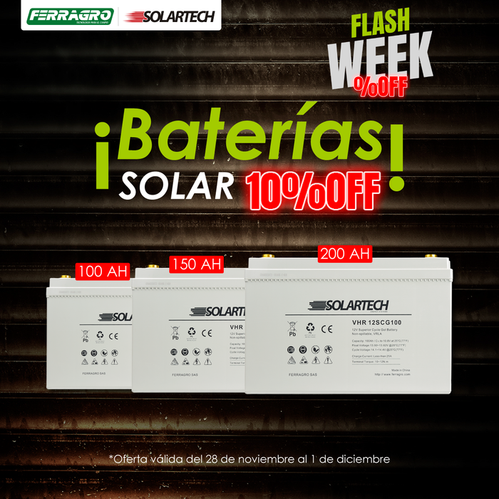 Bateria En Gel Solartech 100 Ah