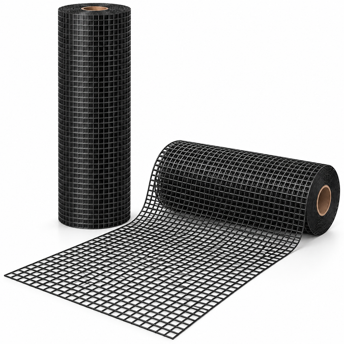 Malla Cuadrada Negra Fort 15 x 15 mm – Rollo 1 m x 30 m para Cercados y Protección