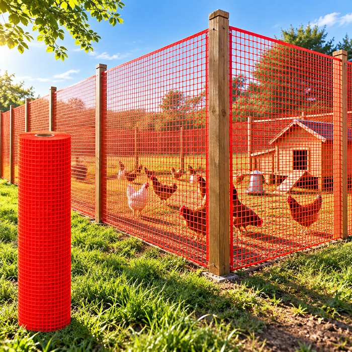 Malla Cuadrada Naranja Fort 15 x 15 mm – Rollo 1 x 30 m para Cerramientos y Protección