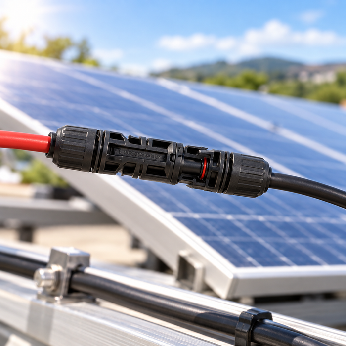 Conector Solar Tipo MC4 1500V para Cable 4/6 mm² – Pack x5 Parejas