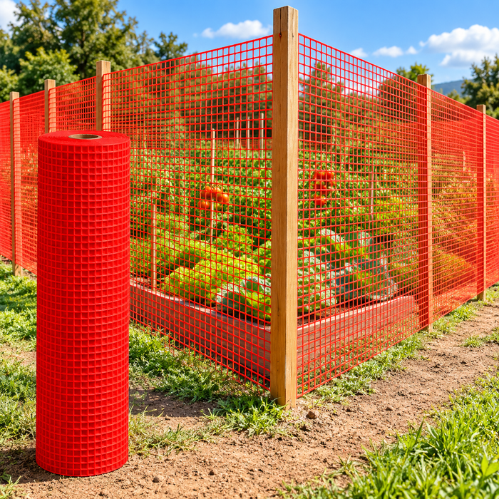 Malla Cuadrada Naranja Fort 15 x 15 mm – Rollo 1 x 30 m para Cerramientos y Protección