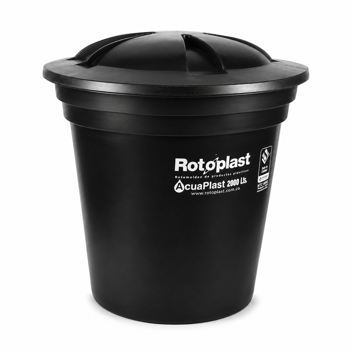 Tanque de Agua Rotoplast AcuaPlast 2000 Litros Negro Bicap